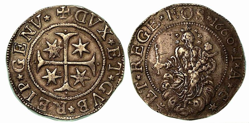 GENOVA. Dogi biennali, 1528-1797. Scudo 1660.  - Auction Numismatics - Cambi Casa d'Aste