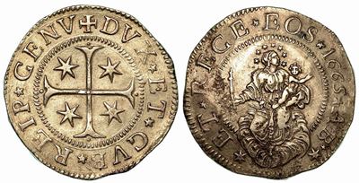 Genova. Dogi Biennali, 1528-1797. Scudo 1665.