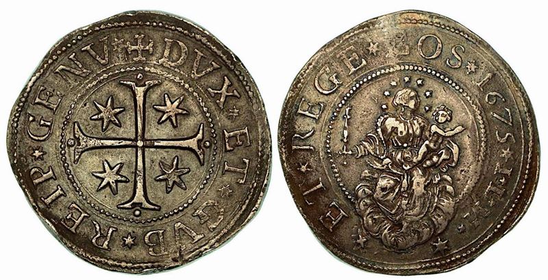 GENOVA. Dogi biennali, 1528-1797. Scudo 1675.  - Auction Numismatics - Cambi Casa d'Aste
