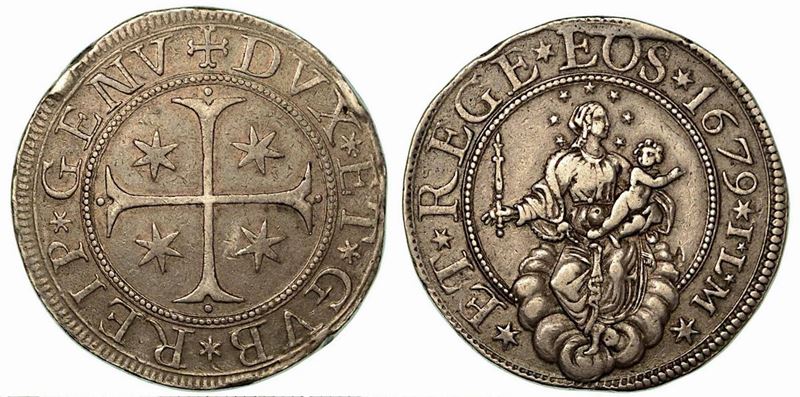 GENOVA. Dogi biennali, 1528-1797. Scudo 1679.  - Auction Numismatics - Cambi Casa d'Aste