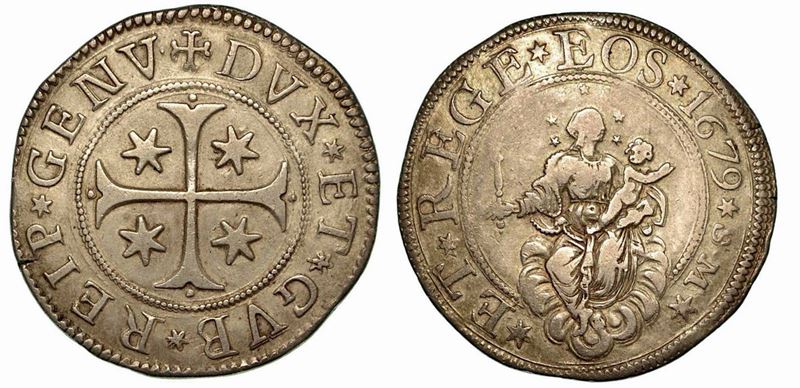 GENOVA. Dogi biennali, 1528-1797. Mezzo scudo largo 1679.  - Auction Numismatics - Cambi Casa d'Aste