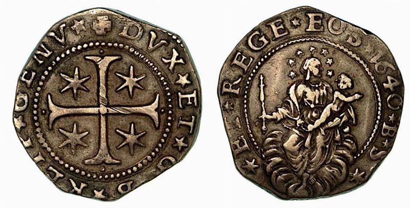 GENOVA. Dogi biennali, 1528-1797. Quarto di scudo 1640.  - Auction Numismatics - Cambi Casa d'Aste