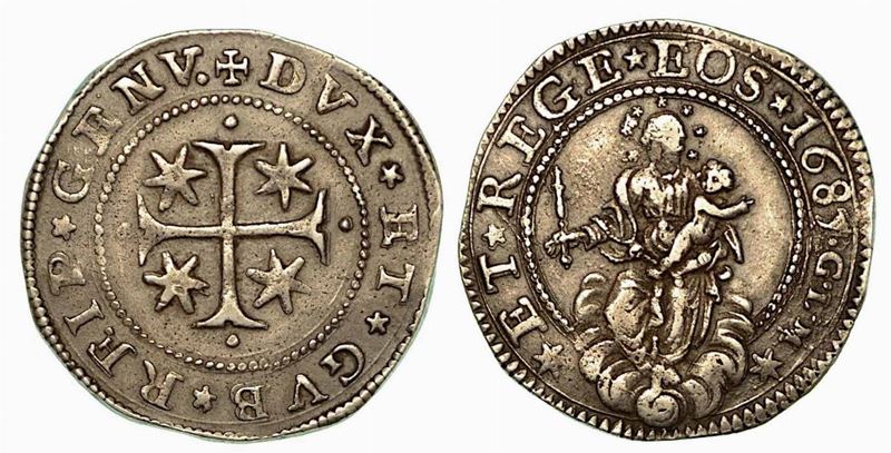 GENOVA. Dogi biennali, 1528-1797. Quarto di scudo 1687.  - Asta Numismatica - Cambi Casa d'Aste