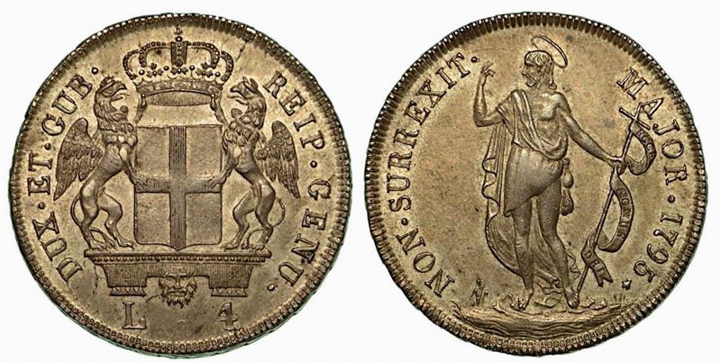 GENOVA. Dogi biennali, 1528-1797. Da 4 lire 1795.  - Auction Numismatics - Cambi Casa d'Aste
