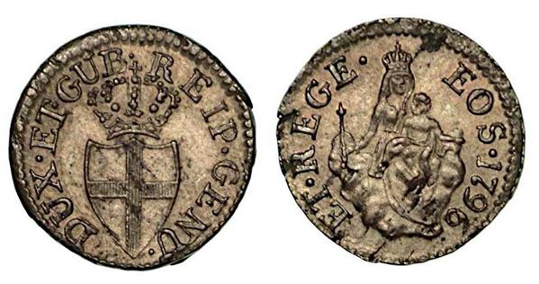 GENOVA. Dogi biennali, 1528-1797. Da 8 denari 1796.