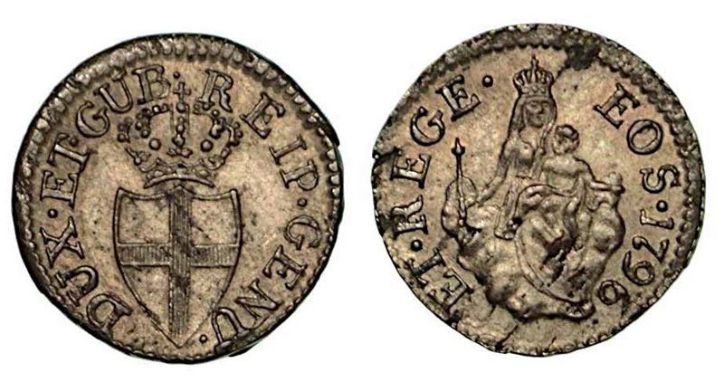GENOVA. Dogi biennali, 1528-1797. Da 8 denari 1796.  - Auction Numismatics - Cambi Casa d'Aste