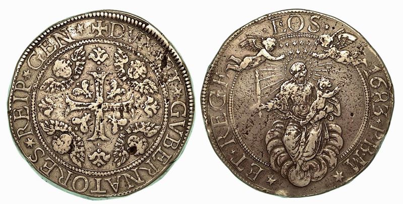 GENOVA. Dogi biennali, 1528-1797. Da 3 scudi 1683.  - Auction Numismatics - Cambi Casa d'Aste