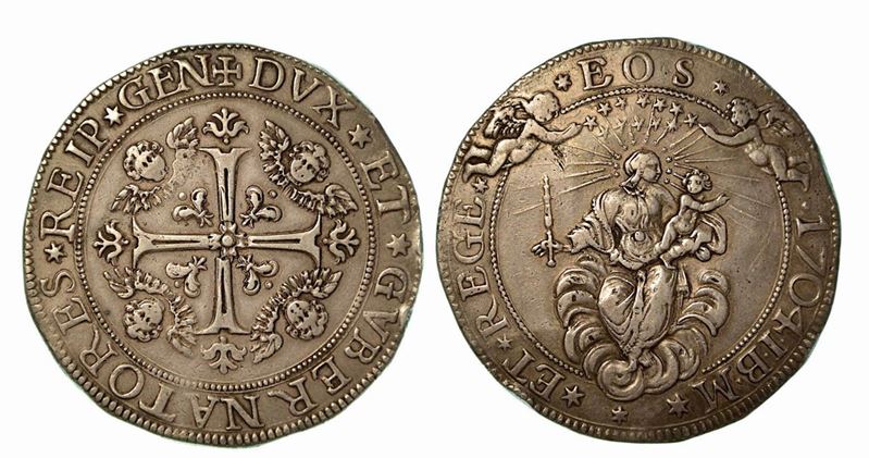 GENOVA. Dogi biennali, 1528-1797. Da 2 scudi 1704.  - Auction Numismatics - Cambi Casa d'Aste