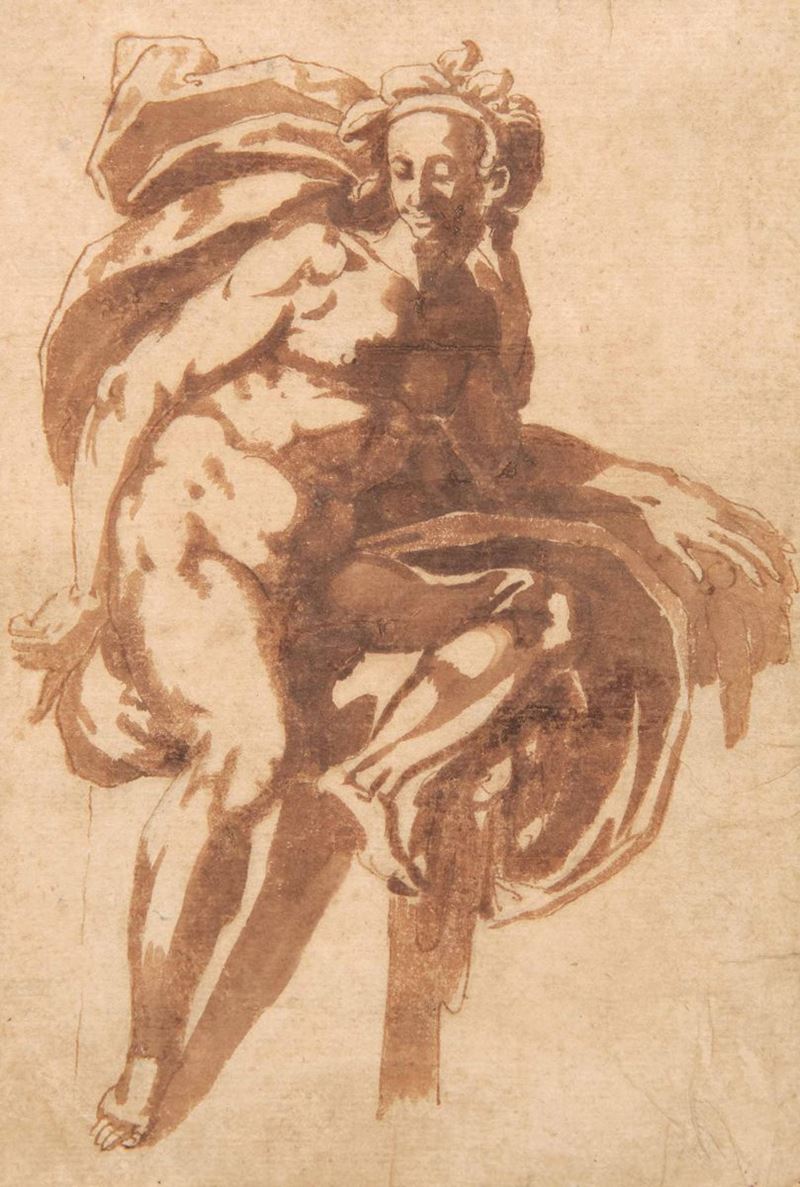 Scuola del XVI secolo Figura femminile seduta  - Auction Old Masters - Cambi Casa d'Aste