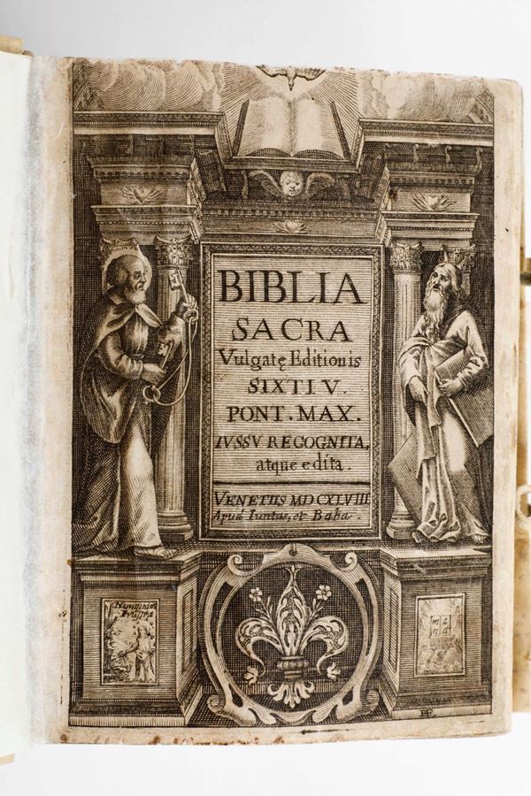 Figurato del sec. XVII. - Sacra bibbia Biblia Sacra...Venetiis, Apud Iuntas et Baba,1648