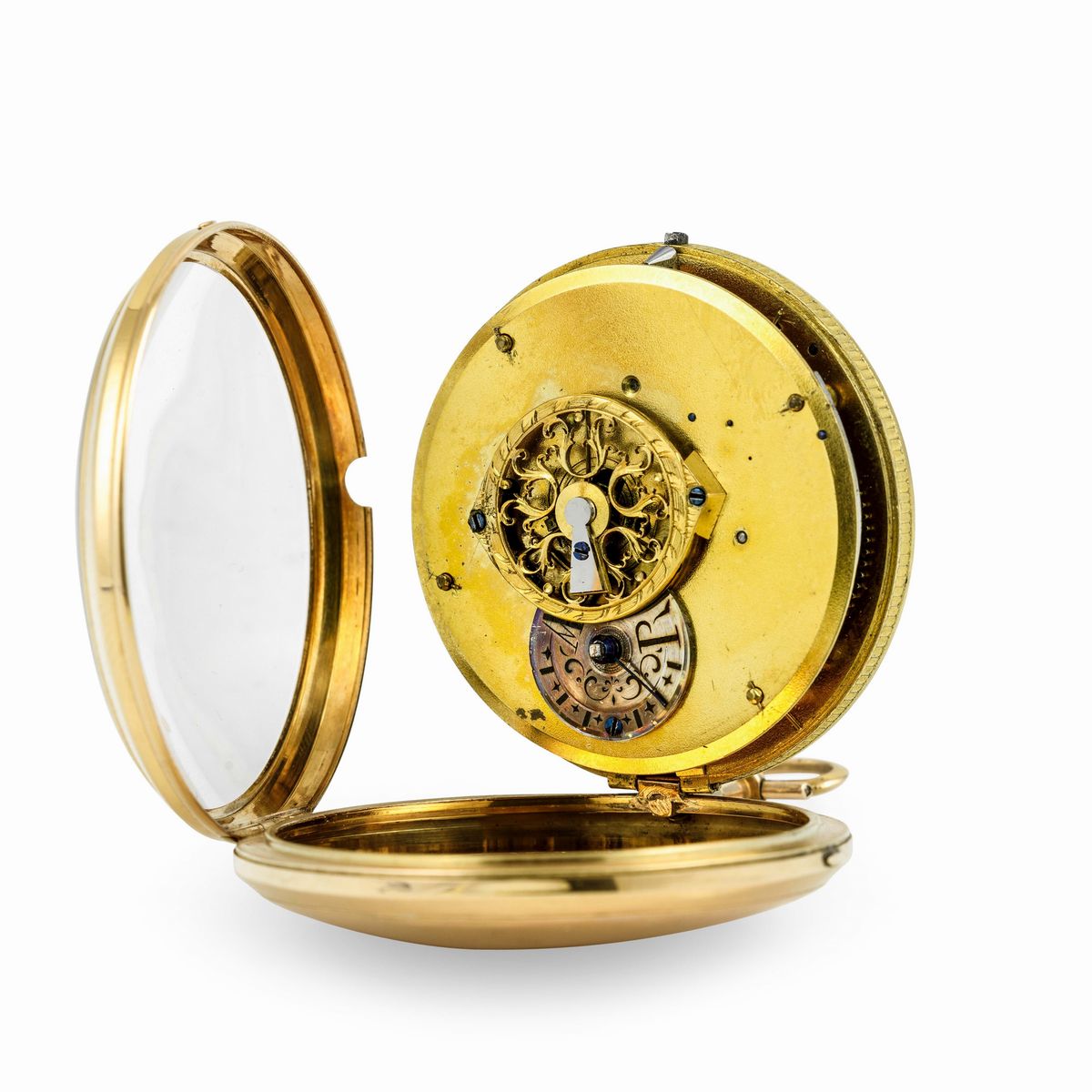 Orologio Massonico in Oro 18k con Calendario Giorno Settimana e Mese