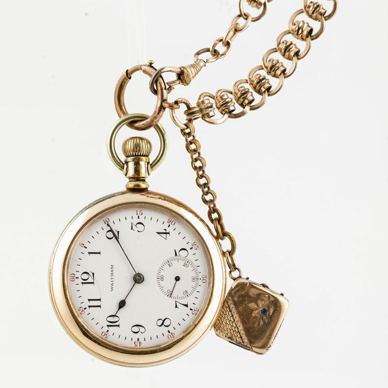 Orologio da tasca Waltham per il mercato americano con catena  - Auction Watches | Timed Auction - Cambi Casa d'Aste