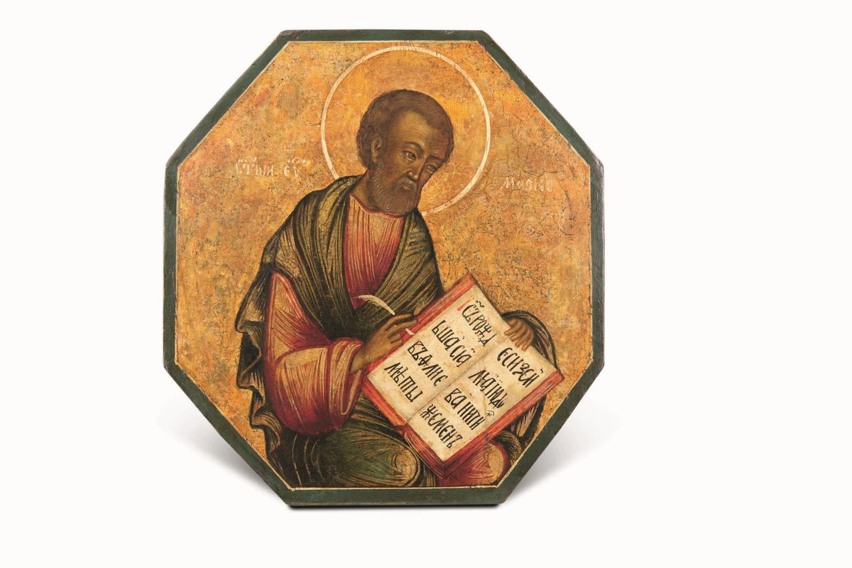 Russia, Inizio XVIII Secolo, Scuola di Mosca L'annunciazione a Maria Vergine e i Quattro Evangeli...