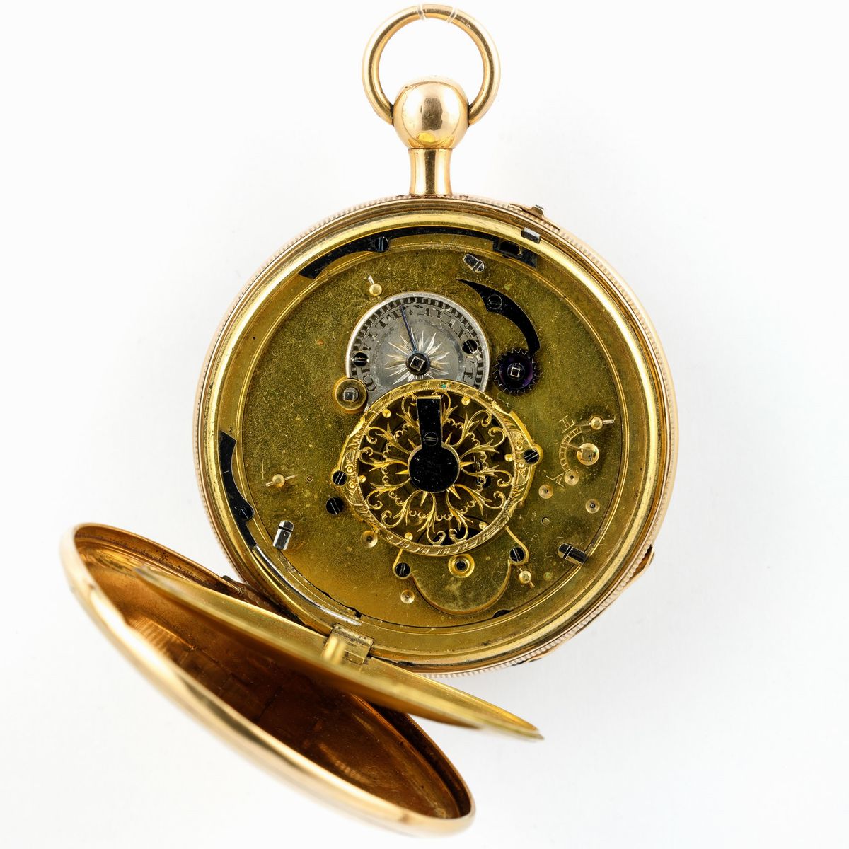 Orologio da Tasca Suoneria Quarti a con Scappamento a Verga in Oro 18k, 1810 Circa. Funzionante d...