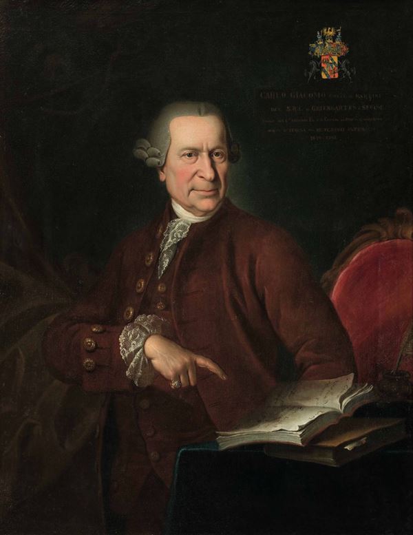 Giovanni Battista Lampi (Romeno 1751 - Vienna 1830), attribuito a Ritratto di Carlo Giacomo conte di Martini