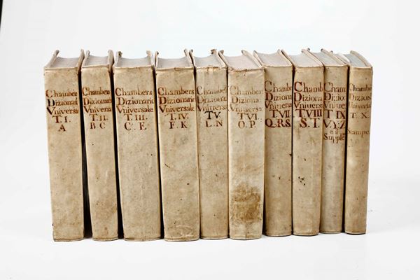 Chambers Efraimo Dizionario Universale delle Arti e delle Scienze, Venezia 1748-1749