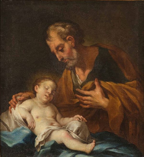 Scuola del XVII secolo San Giuseppe con il Bambino