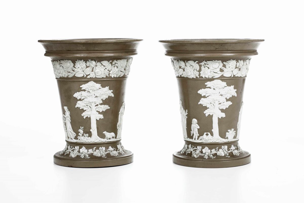 Coppia di Vasi Inghilterra, Manifattura Wedwood, Circa Metà del XX Secolo