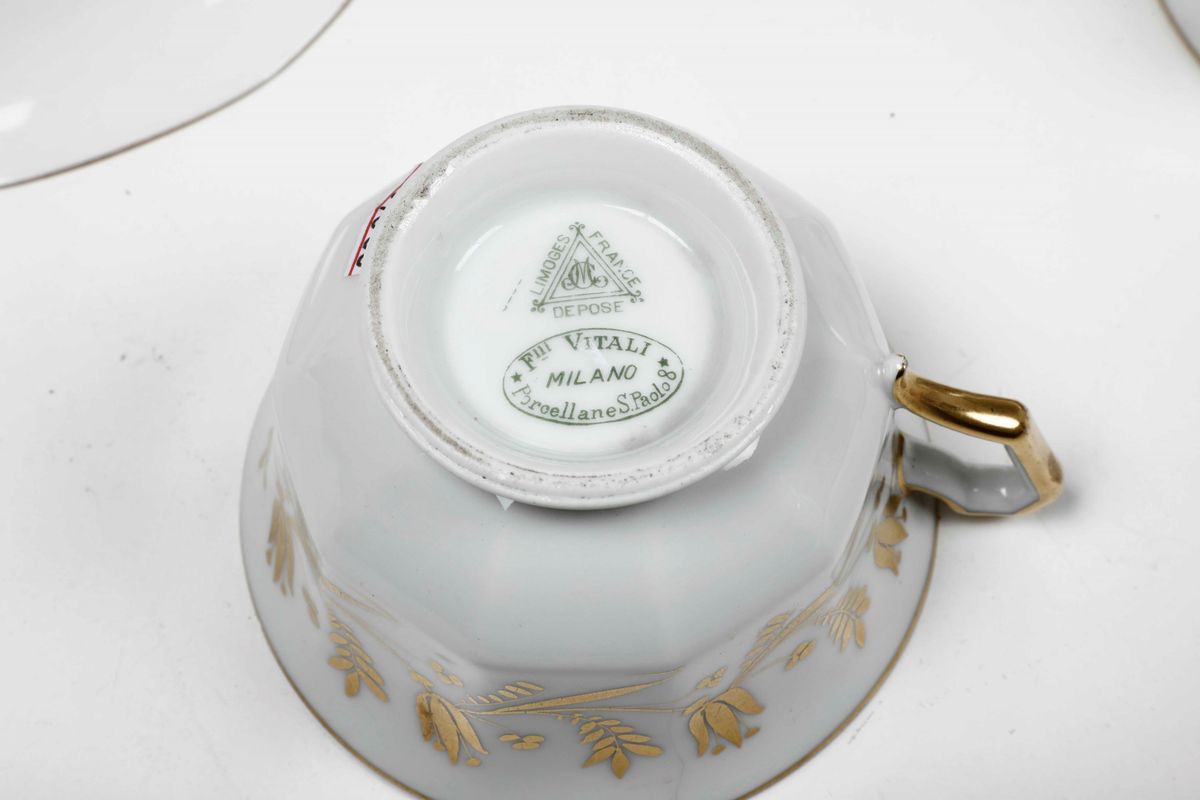 Servizio da Tè Francia, Limoges, Manifattura Charles Martin per Fratelli Vitali Milano, Inizio de...