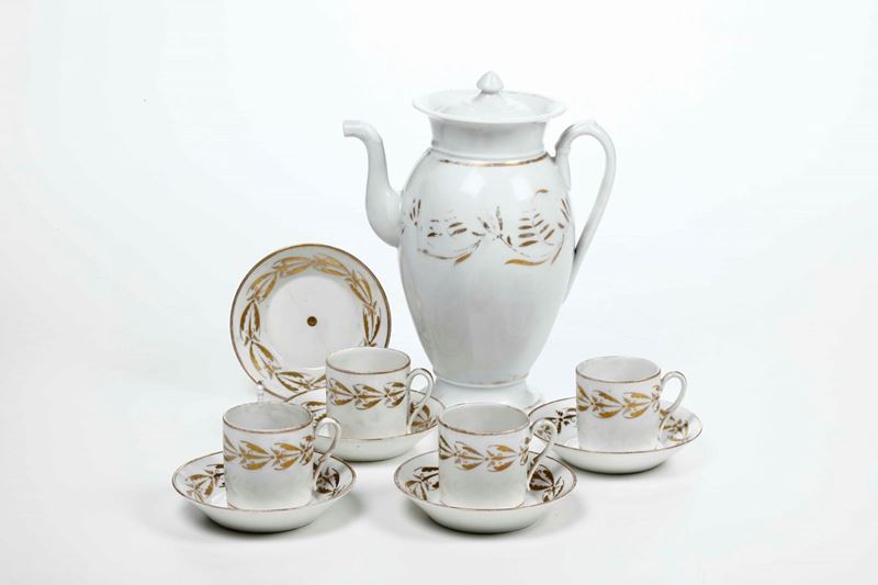 Quattro tazze con piattino, XIX secolo  - Asta Ceramiche | Cambi Time - Cambi Casa d'Aste
