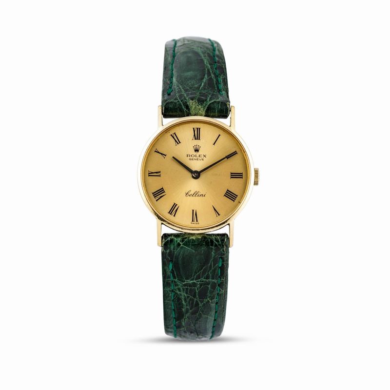 ROLEX - Cellini da donna in oro 18k, carica manuale, quadrante champagne anni '70.  - Auction Watches and Pocket Watches - Cambi Casa d'Aste
