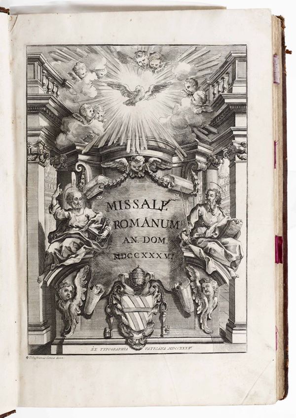 Messale Romano Missale romanum ex decreto sacrosancti... Roma, ex typographia Vaticana, presso Mariam Henricum Salvioni Romanum, 1735