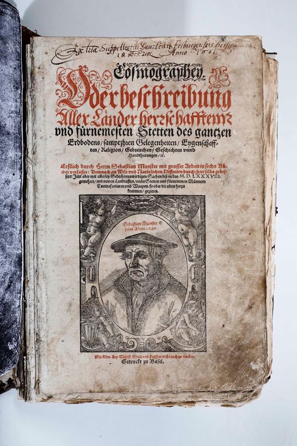 Munster Sebastian Insieme di fogli tratti da edizione tedesca della Cosmografia di Sebastian Munster. (1586)