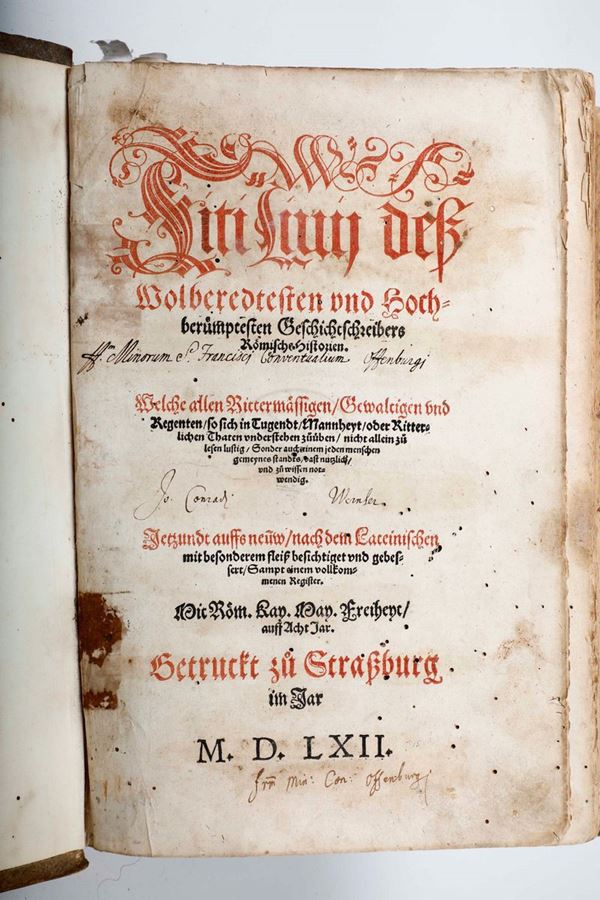 Tito Livio Opere .... Betruct gu Strasburg 1562