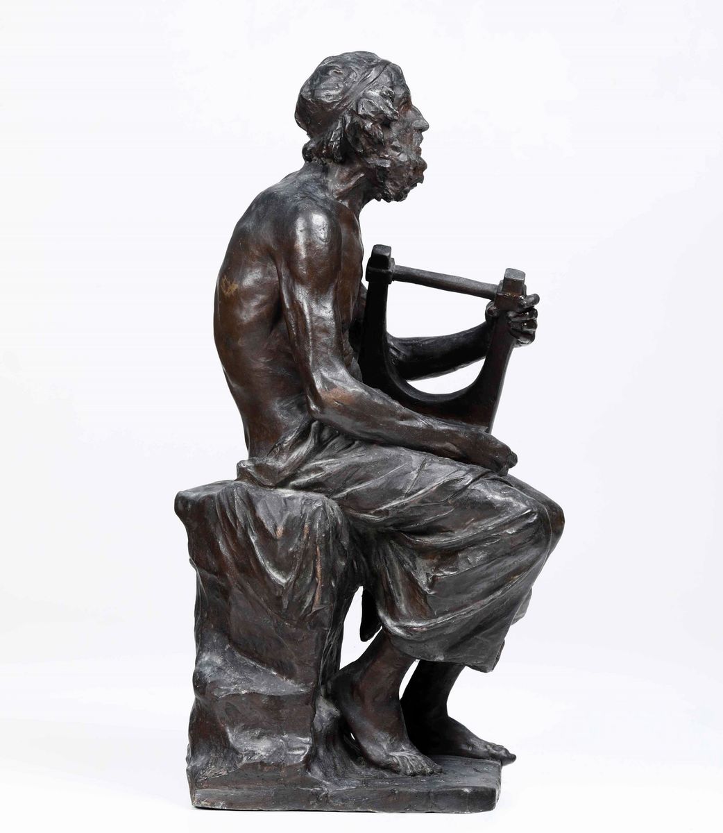 Achille D’orsi (1845-1929)omero con la Lira