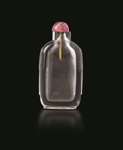 Snuff Bottle in Cristallo di Rocca, Cina, Dinastia Qing, XIX Secolo