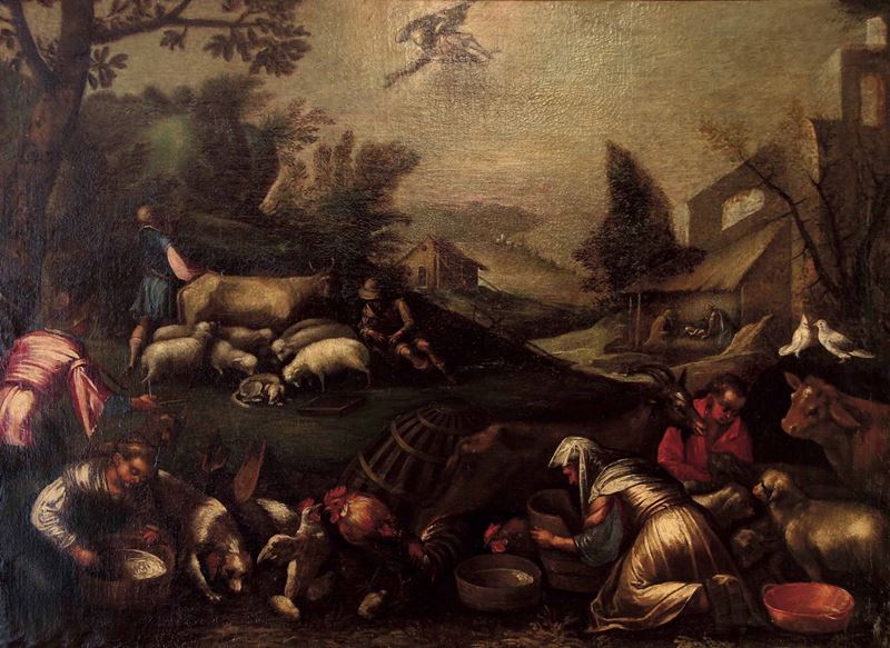 Jacopo Apollonio (Bassano del Grappa 1584-1654) La primavera  - Asta Dipinti antichi - Cambi Casa d'Aste