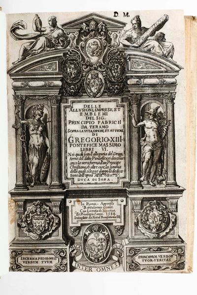 Fabrizi Principiodelle Allusioni, Imprese, Et Emblemi Sopra la Vita, Opere, Et Attioni di Gregori...
