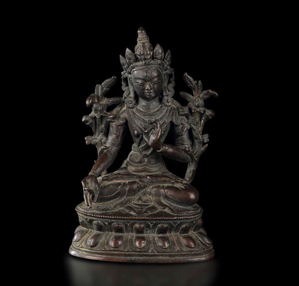 A bronze Amitaya, China, Ming Dynasty