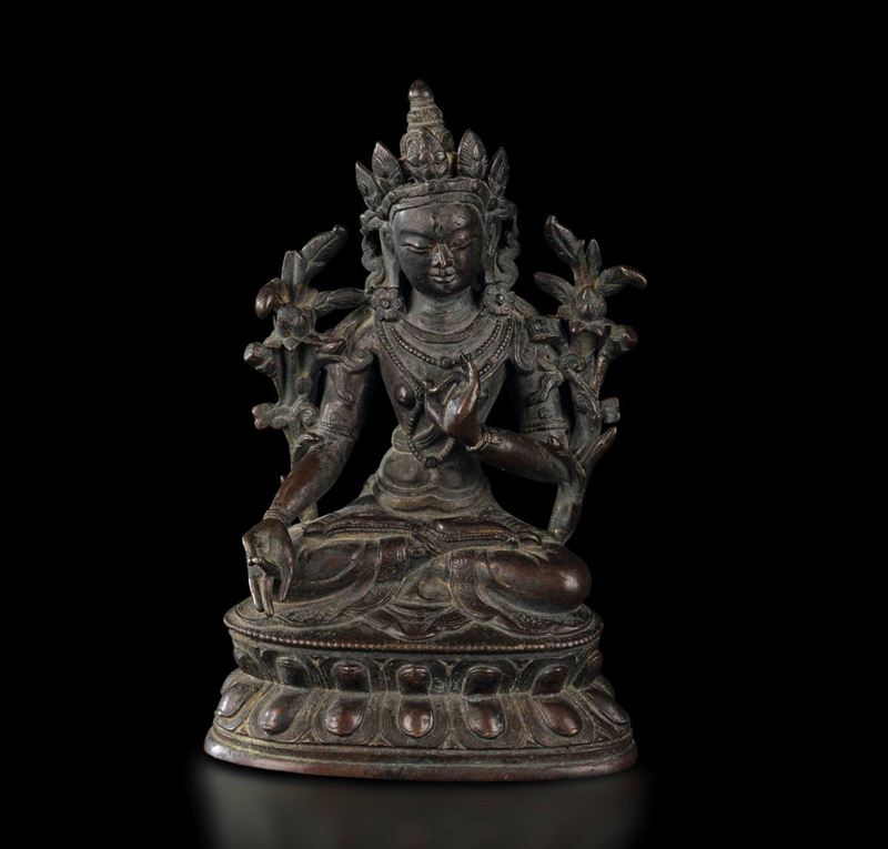 A bronze Amitaya, China, Ming Dynasty  - Auction Fine Chinese Works of Art - Cambi Casa d'Aste