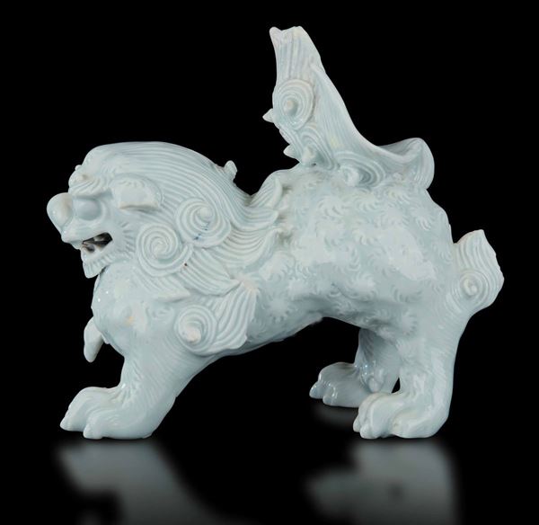 A porcelain Pho dog, Japan, Hirado, Meiji period