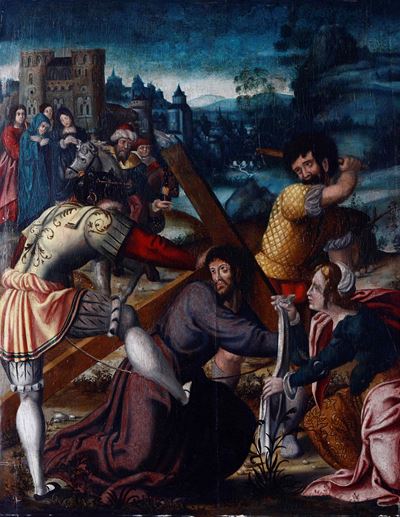 Scuola Fiamminga del XVI Secolo Cristo e la Veronica