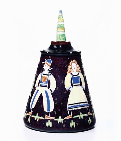 Mario Sturani (1906-1978) Lenci, Torino, 1929vaso Grafito Contadini
