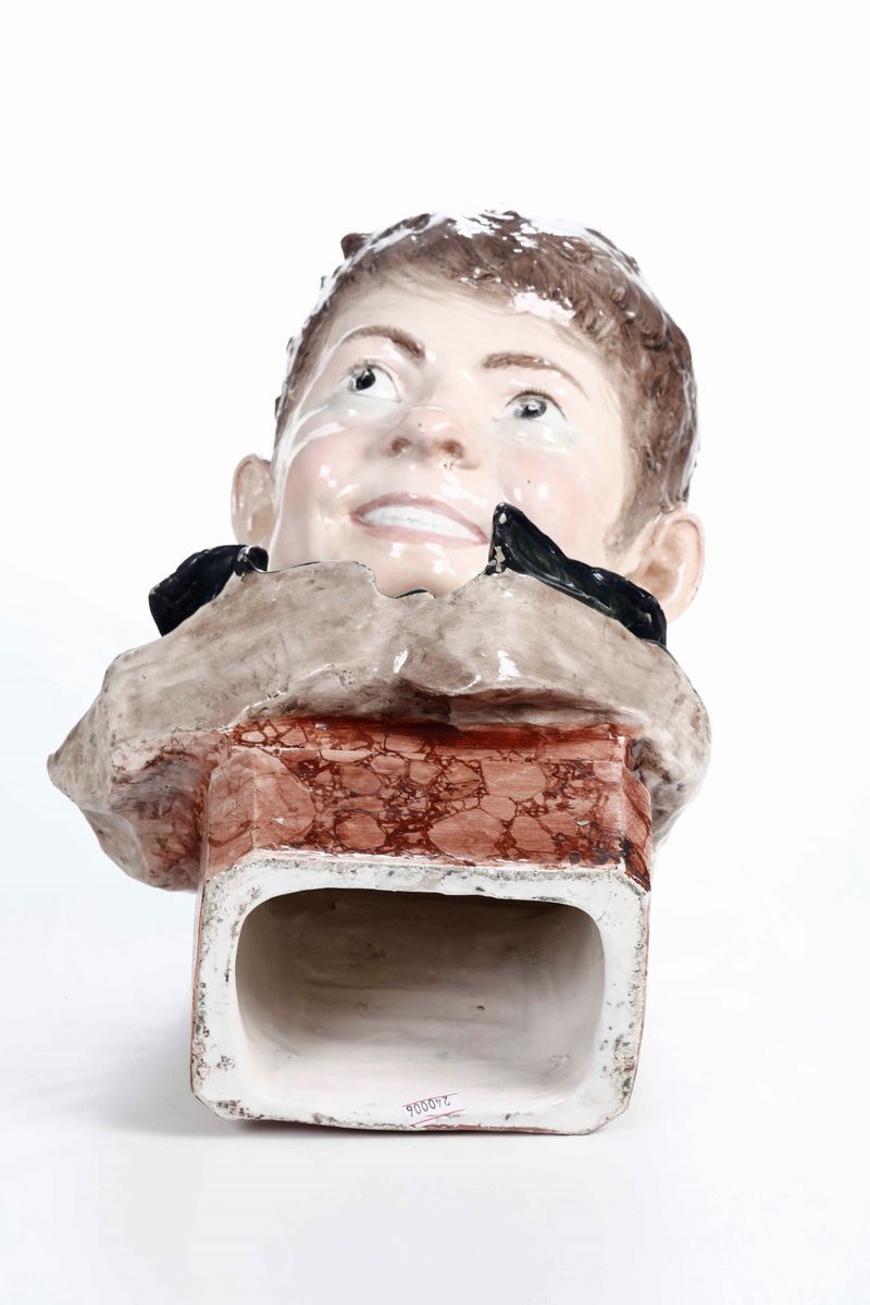 Figura a Mezzo Busto di Ragazzo Genova, Manifattura Sansebastiano e Moreno, Fine del XIX Secolo