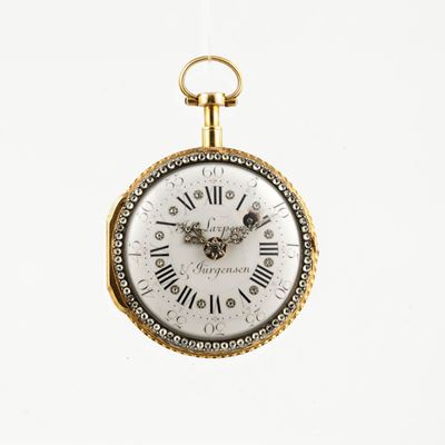 Larpent & Jurgensen - Orologio da Tasca a Ribalta, Scappamento a Verga con Cassa in Oro 18k e Pie...