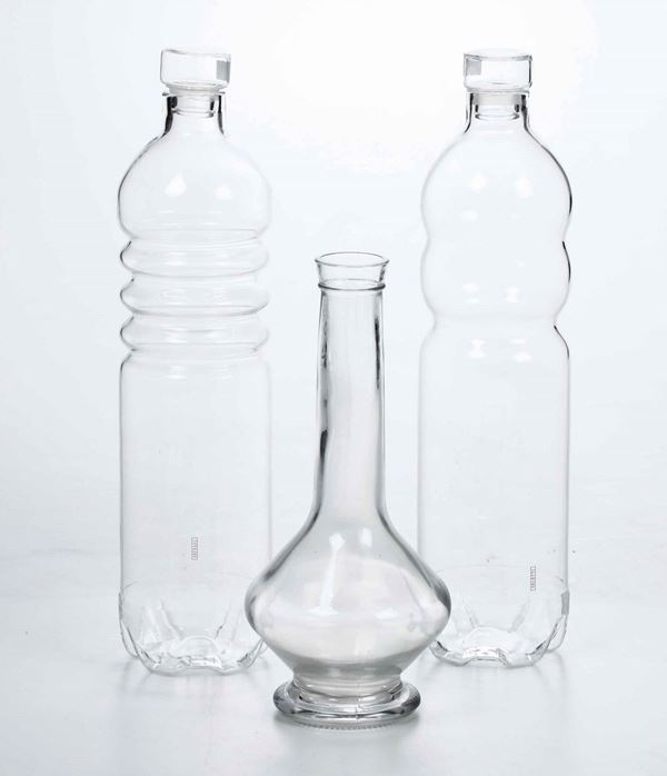 2 bottiglie di vetro con tappi