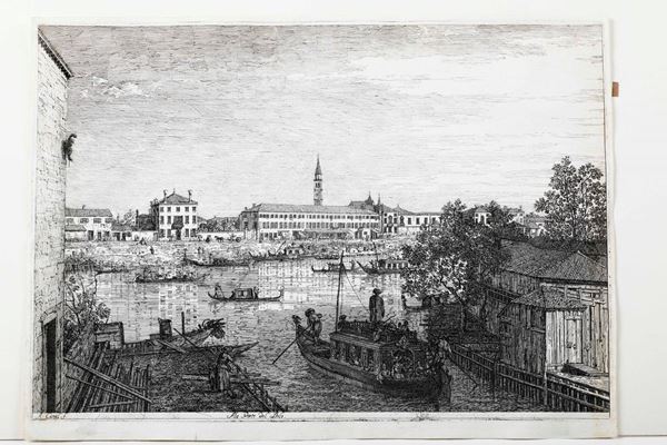 Giovanni Antonio Canal detto Il Canaletto (Venezia 1697-1768) Alle Porte del Dolo