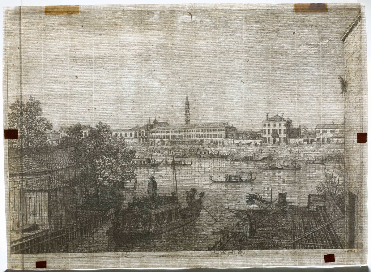 Giovanni Antonio Canal Detto il Canaletto (venezia 1697-1768)alle Porte del Dolo