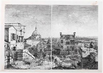 Giovanni Antonio Canal Detto il Canaletto (venezia 1697-1768)la Casa con Data - la Casa con il Pe...