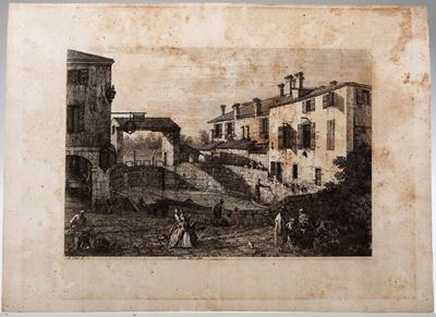 Giovanni Antonio Canal Detto il Canaletto (venezia 1697-1768)le Porte del Dolo