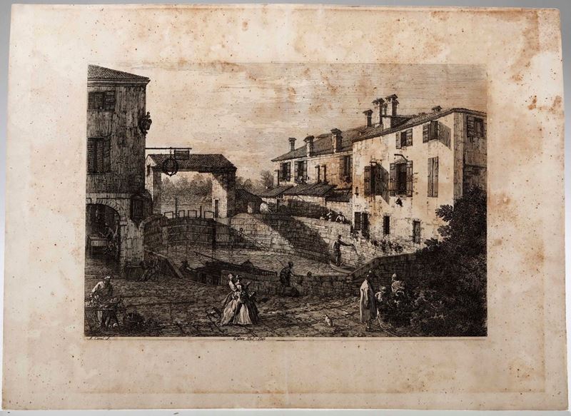 Giovanni Antonio Canal detto Il Canaletto (Venezia 1697-1768) Le Porte del Dolo  - Auction Rare Books - Cambi Casa d'Aste