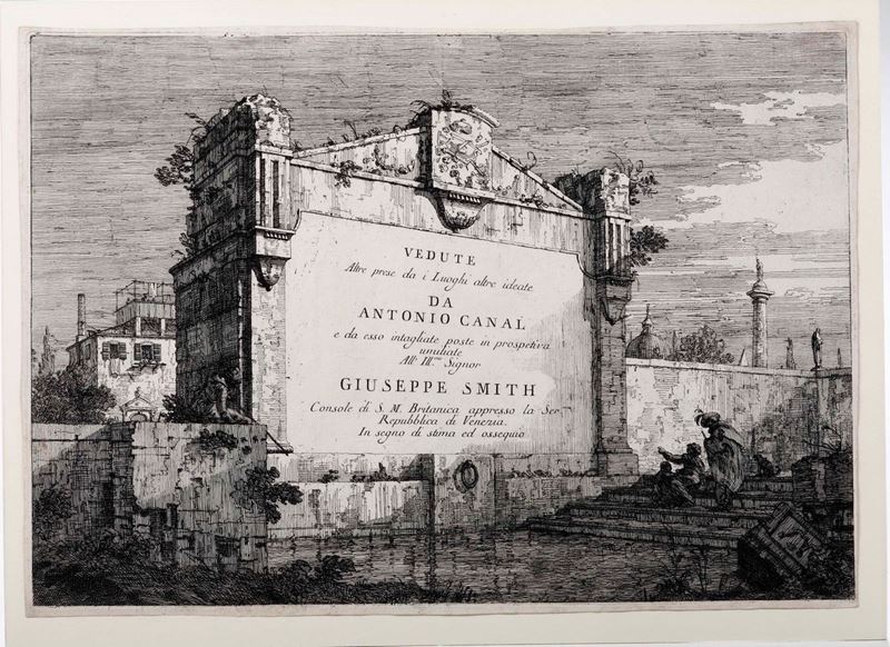 Giovanni Antonio Canal detto Il Canaletto (Venezia 1697-1768) Frontespizio della Serie di vedute  - Auction Rare Books - Cambi Casa d'Aste
