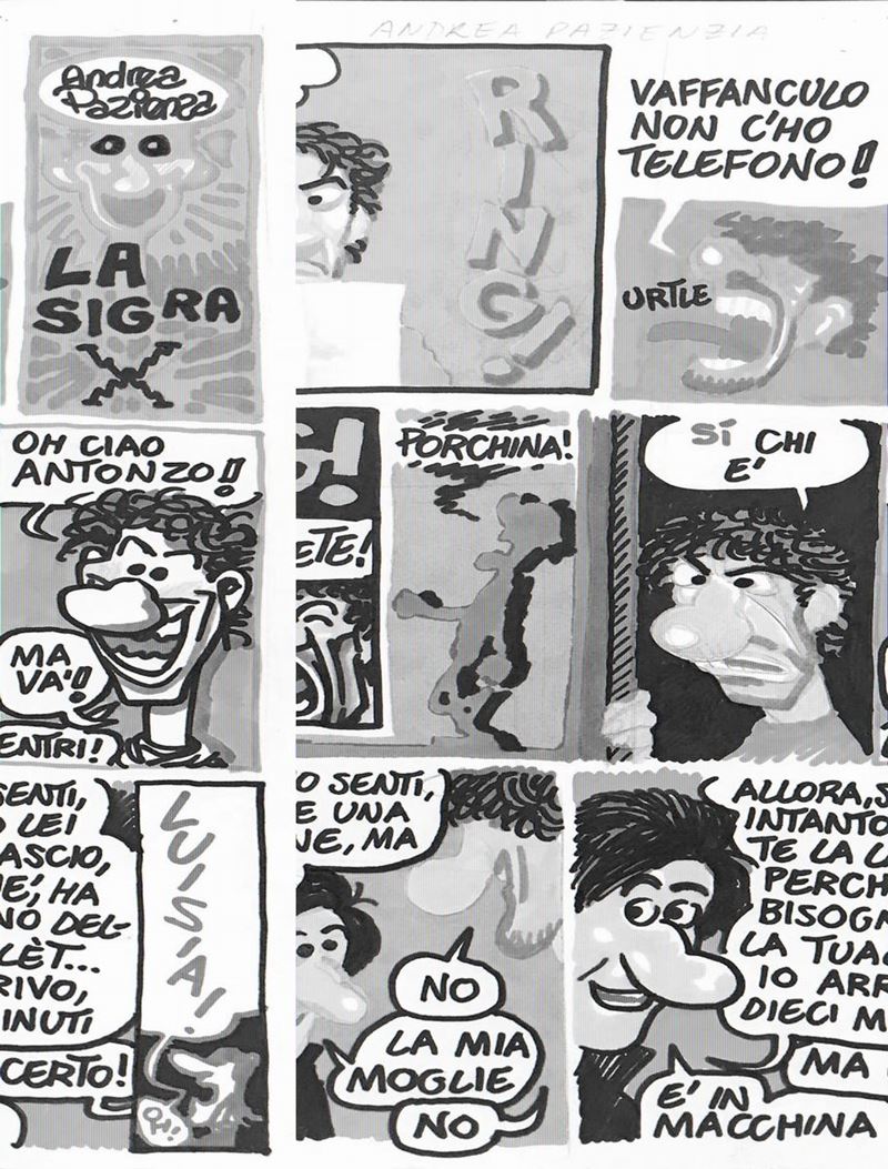 Andrea Pazienza (1956- 1988) Antonzo e Luisia  - Asta Fumetti d'Autore - Cambi Casa d'Aste