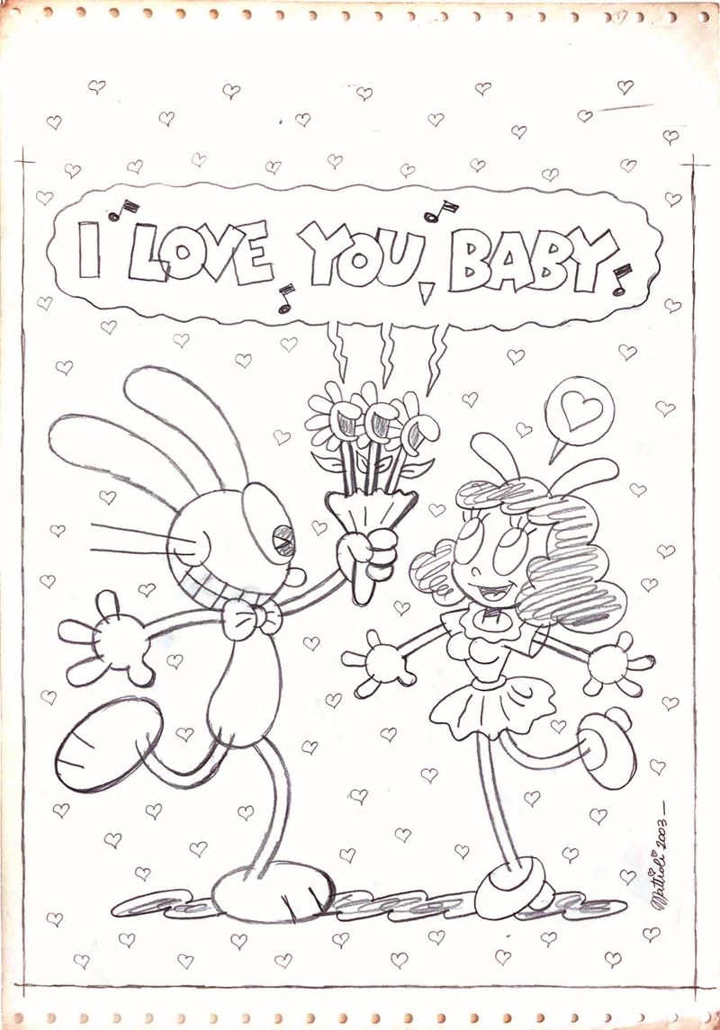 Massimo Mattioli (1943-2019) Pinky – I Love You Baby  - Asta Fumetti d'Autore - Cambi Casa d'Aste