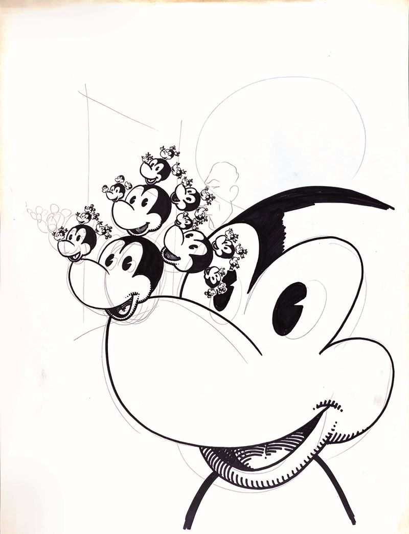 Andrea Pazienza (1956- 1988) Mickey Mouse  - Asta Fumetti d'Autore - Cambi Casa d'Aste