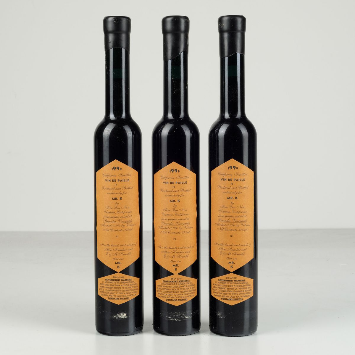 Sine Qua Non Mr. K, Vin De Paille